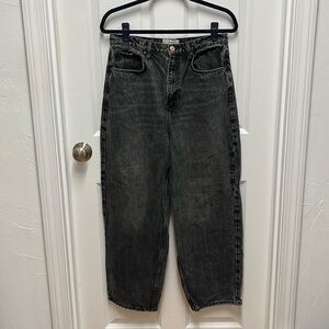 We The Free High Waisted Wide Leg Black Denim - 30